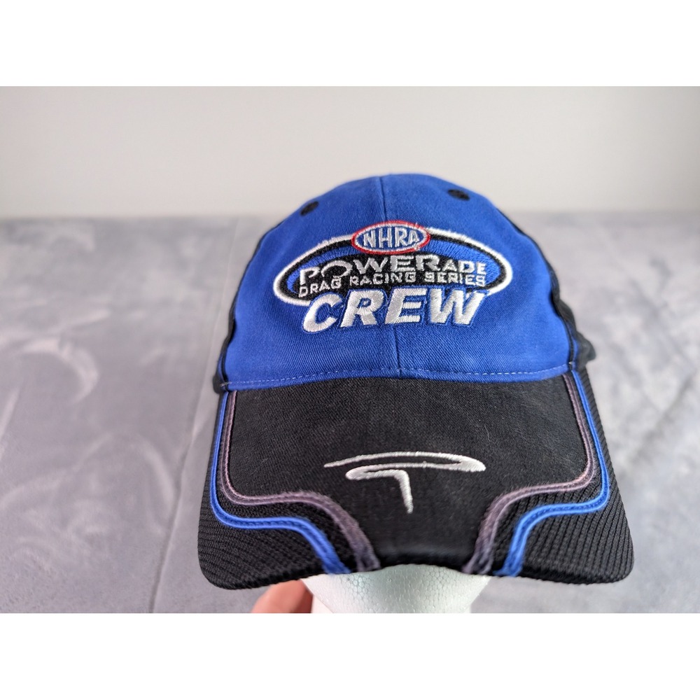 MainGate NHRA Powerade Drag Racing Series Crew Hat 2007 Black Blue Adjustable